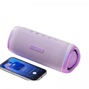 Φορητό Bluetooth Ηχείο RGB Bass-18 με Heavy Bass Ροζ