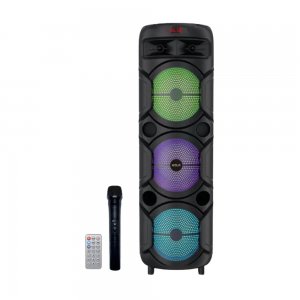 Φορητό Ηχείο Karaoke Bluetooth με 3x8.5″ Subwoofer και LED
