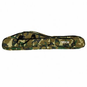Αδιάβροχη Θήκη Καλαμιών Ψαρέματος Camouflage 120cm με Φερμουάρ, Πλαινές Θήκες και Ιμάντες Μεταφοράς