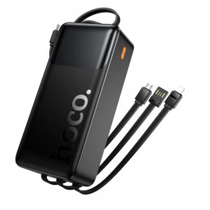 Power Bank Hoco 30000mAh 22.5W με Ενσωματωμένα Καλώδια Γρήγορη Φόρτιση και LED Οθόνη