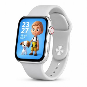 Smartwatch H10 Mini AMOLED – Έξυπνο Ρολόι με Ασύρματη Φόρτιση και Οθόνη Amoled Λευκό