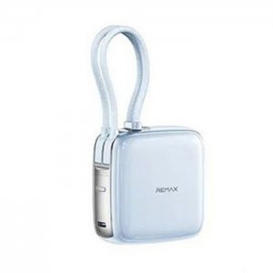 Remax Power Bank 10000mAh – Γρήγορη Φόρτιση 22.5W με Ενσωματωμένα Καλώδια USB-C και Lightning Γαλάζιο