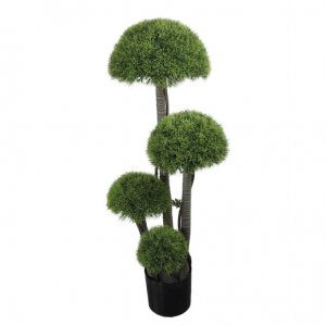 Τεχνητό Διακοσμητικό Φυτό Bonsai με Πράσινες Φούντες 115cm σε Γλάστρα – Μοντέρνα Διακόσμηση Χωρίς Συντήρηση | Για Σαλόνι, Γραφείο, Event, Επαγγελματικούς Χώρους
