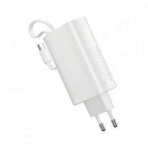 Hoco Power Bank 5000mAh – Φορτιστής και Powerbank με USB-C Καλώδιο, PD 20W, LED Display, Ταχυφόρτιση