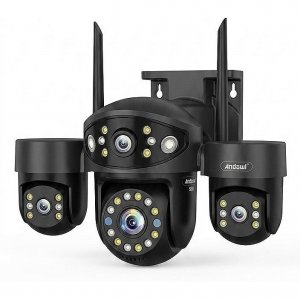 Andowl – Ασύρματη Κάμερα Ασφαλείας WiFi 4K Τριπλού Φακού με Νυχτερινή Όραση και AI Ανίχνευση