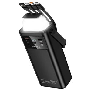 Power Bank 30000mAh Borofone – Ενσωματωμένα Καλώδια, Fast Charge 22.5W και PD 20W