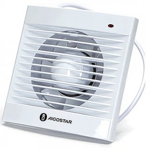 Ανεμιστήρας Εξαερισμού AIGOSTAR 125mm – Επιτοίχιος και Οροφής 14W ABS Λευκός