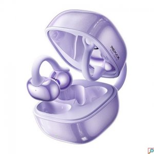 Ασύρματα Ακουστικά Remax OWS-22 Open Ear – Bluetooth 6.0 &amp; ENC | Άνεση, Κρυστάλλινος Ήχος, Θήκη Φόρτισης Μωβ