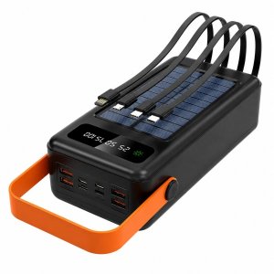 Ηλιακό Power Bank TR-957 40.000mAh – Ενέργεια Παντού | Με 4 Ενσωματωμένα Καλώδια, Οθόνη LCD, Φακό LED, Γρήγορη Φόρτιση 2.1A