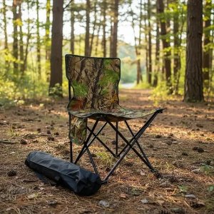 Καρέκλα Παραλίας και Camping Πτυσσόμενη Αδιάβροχη Camouflage  60x34x34cm