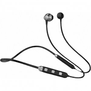 Ακουστικά Bluetooth Handsfree Ellietech BT110 – In-ear Αθλητικά με Στέκα Λαιμού | Ανθεκτικά στον Ιδρώτα, Μαγνητικά, για Τρέξιμο, Ασημί