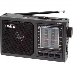 Φορητό Ραδιόφωνο MK-998 Επαναφορτιζόμενο – AM/FM/SW, USB &amp; MP3 Player | Κλασικό Design, 8 Μπάντες, Λειτουργία με Ρεύμα ή Μπαταρίες