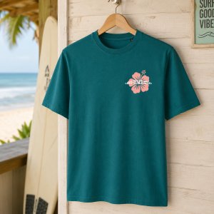 Essential Flower Tee Petrol