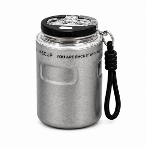 Κούπα Καφέ Θερμός 260ml με Καπάκι και Λουράκι - Ανοξείδωτη, BPA-Free, Hot and Cool Γκρι