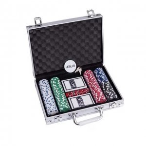 Σετ Poker 200 Τεμαχίων με Αλουμινένια Βαλίτσα – Πλήρες Κιτ με Μάρκες, Τράπουλες &amp; Ζάρια για Texas Holdem &amp; Άλλα Παιχνίδια