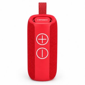 Ασύρματο Ηχείο Bluetooth KIMISO – Στερεοφωνικός Ήχος 10W &amp; Φωτισμός RGB LED - Φορητό, Επαναφορτιζόμενο, Hands-Free Κόκκινο