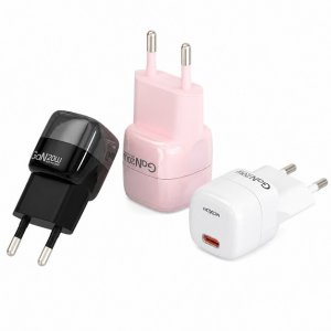 Φορτιστής Τοίχου GaN MOXOM MX-HC202 20W – Ταχεία Φόρτιση PD με USB-C - Τεχνολογία GaN, Συμπαγής Σχεδιασμός, Γρήγορος Φορτιστής για Smartphone