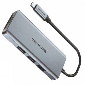 Docking Station USB-C Hub 7 σε 1 Wekome – Επέκταση σε HDMI 4K, USB 3.0 &amp; Card Reader - Με Power Delivery, για Laptop &amp; MacBook