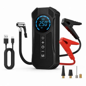 Jump Starter 4 σε 1 με Κομπρεσέρ 150 PSI, Power Bank &amp; LED Φακό