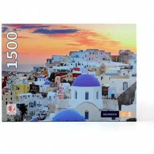Παζλ Σαντορίνη 1500 Κομματιών – Μεσογειακό Τοπίο 80x60cm - Ενηλίκων, Δύσκολο, για Διακόσμηση, Ποιοτικό Χαρτόνι
