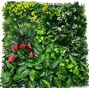 Τεχνητό Πάνελ Φυλλωσιάς 50x50cm – Κάθετος Κήπος Άμεσης Τοποθέτησης - Πυκνή Κάλυψη, UV Προστασία, Εξωτερικού &amp; Εσωτερικού Χώρου