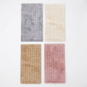Ανάγλυφο Χαλί 60x120cm – Απαλή &amp; Ζεστή Αίσθηση - Διακοσμητικό Πατάκι για Υπνοδωμάτιο, Σαλόνι, Περβάζι, σε 4 Χρώματα