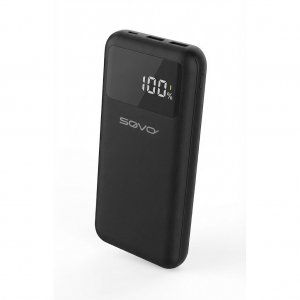 Power Bank 10000mAh με Ενσωματωμένα Καλώδια &amp; LED Οθόνη - Fast Charging PD 22.5W, Type-C &amp; Lightning, Slim Design