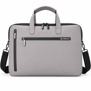 Επαγγελματική Τσάντα Laptop 15.6 – Αδιάβροχη, Κομψή &amp; Ανθεκτική - Με Ιμάντα Ώμου για Άνετη Μεταφορά Γκρι