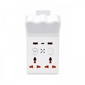 Πολυλειτουργική Γωνιακή Πρίζα με 2 USB &amp; Type-C – Φωτιστικό LED - Πολύπριζο Τοίχου για Κουζίνα, Γραφείο, Δωμάτιο, 2 Υποδοχές Schuko
