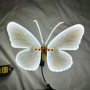 Διακοσμητική Πεταλούδα LED 40cm με Κινούμενα Φτερά - Φωτιζόμενη Χριστουγεννιάτικη Διακόσμηση Εσωτερικού &amp; Εξωτερικού Χώρου