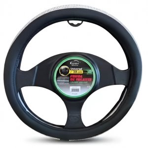 Κάλυμμα Τιμονιού Αυτοκινήτου 38cm – Μαύρο με Στρας για Προστασία &amp; Στυλ - Universal, Αντιολισθητικό, Εύκολη Τοποθέτηση
