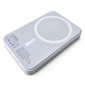 MagSafe Power Bank 5000mAh – Ασύρματη Φόρτιση 10W - με Θύρα USB-C, Fast Charging PD, Συμβατό με iPhone, Λεπτός Σχεδιασμός