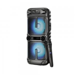 Φορητό Ηχείο Bluetooth 8″ – Karaoke Party Speaker με RGB Φωτισμό - Ασύρματο Μικρόφωνο, TWS, USB/SD, 15-20W, Τηλεχειριστήριο