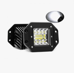 LED Χωνευτό Προβολάκι 36W 12V-24V, 2880lm, IP68 – Αδιάβροχο Spot Φωτισμός για Αυτοκίνητο &amp; Μηχανή, 6000K, 12 SMD, 2 Λειτουργίες, 12cm