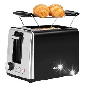Φρυγανιέρα 750W με 2 Θέσεις και 7 Επίπεδα Ψησίματος, Μαύρη