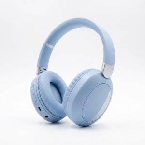 Ασύρματα Ακουστικά Bluetooth 5.4 – HiFi Ήχος &amp; Extra Bass - Άνετα Over Ear Ακουστικά για Μουσική, Gaming &amp; Τηλεργασία Γαλάζιο