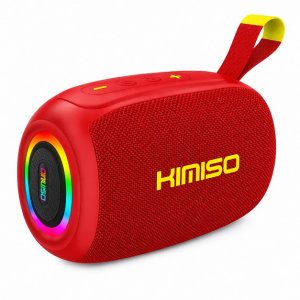 Φορητό Ηχείο Bluetooth – Αδιάβροχο IPX5 με Stereo Bass - FM Radio, RGB LED, USB, TF Card, Hands-Free για Outdoor &amp; Πάρτυ Κόκκινο