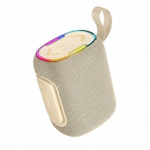 Φορητό Ηχείο Bluetooth 10W – Δυνατός Ήχος με RGB Φωτισμό - TWS Stereo, Αδιάβροχο IPX4, USB &amp; TF Card, Compact Design Άσπρο