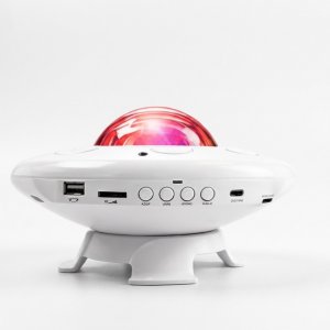 UFO Projector - Προβολέας Έναστρου Ουρανού &amp; Northern Lights με Ηχείο - Ατμοσφαιρικός Φωτισμός LED, Τηλεχειριστήριο &amp; Bluetooth