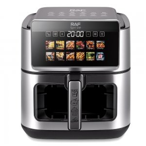 Φριτέζα Αέρος - 8L 1800W, Διπλή Αντίσταση &amp; Touchscreen - Παράθυρο, 12 Προεπιλογές, Αφαιρούμενο Καλάθι