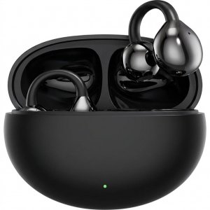Ακουστικά Bluetooth - Σταθερή Εφαρμογή &amp; Έξυπνος Touch Έλεγχος - Κλιπ Αυτιών, θήκη Φόρτισης, Ασύρματα Μαύρο