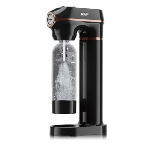Soda Maker - Παρασκευή ανθρακούχου νερού 1L με One Click Boost - Μαύρο, 100% BPA Free, PET