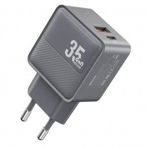 Φορτιστής GaN 35W - USB-A + USB-C, PD/PPS Fast Charging, EU Plug