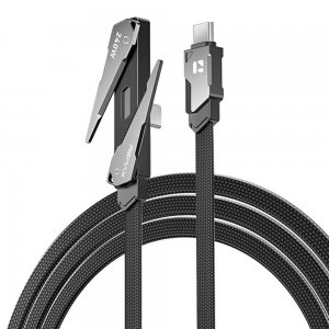 Καλώδιο USB-C σε USB-C - PD 240W με αναδιπλούμενη βάση κινητού, μήκος 1.2m