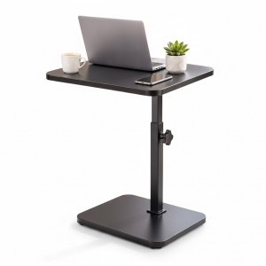 Βοηθητικό Τραπεζάκι Laptop Ρυθμιζόμενου Ύψους 45-80cm - Μαύρο, Επιφάνεια 40x30cm για Σαλόνι και Υπνοδωμάτιο
