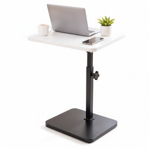 Βοηθητικό Τραπεζάκι Laptop Ρυθμιζόμενου Ύψους - Λευκή Επιφάνεια 40x30cm, ύψος 45-80cm