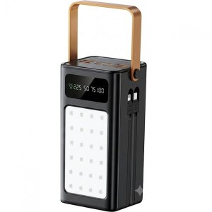 Power Bank 50000mAh - PD 22.5W, LED Φωτισμός - 4 USB Έξοδοι, 2 Καλώδια Και 3 Είσοδοι