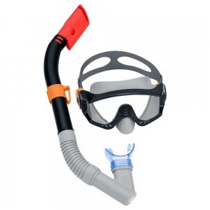 Σετ Μάσκα Θαλάσσης &amp; Αναπνευστήρας - Snorkeling με Άνεση Μαύρο