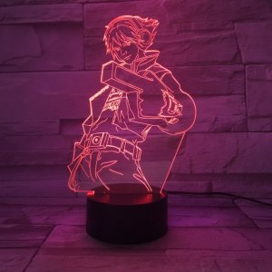 Επιτραπέζιο Φωτιστικό LED 3D Illusion Ezreal League of Legends - 7 Χρώματα, Ατμοσφαιρικός Φωτισμός &amp; USB Τροφοδοσία για Gaming Δωμάτια