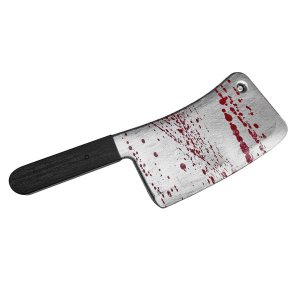Μπαλτάς Halloween Ματωμένος Ομοίωμα, Πλαστικός με Μαύρη Λαβή και Κόκκινες Πιτσιλιές Αίματος 44x14cm